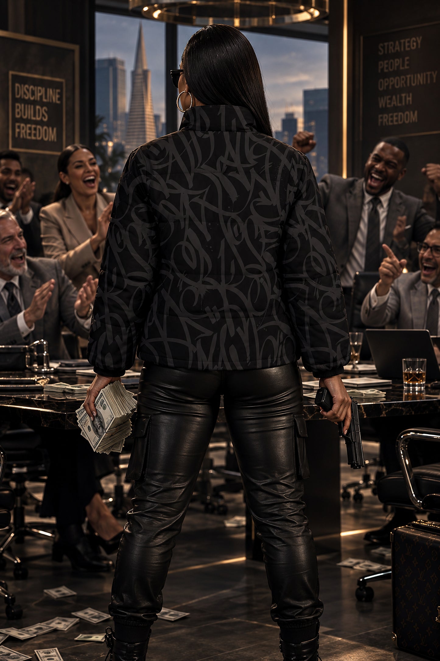Bay Connection Black Black Warm Quilted Jacket 006