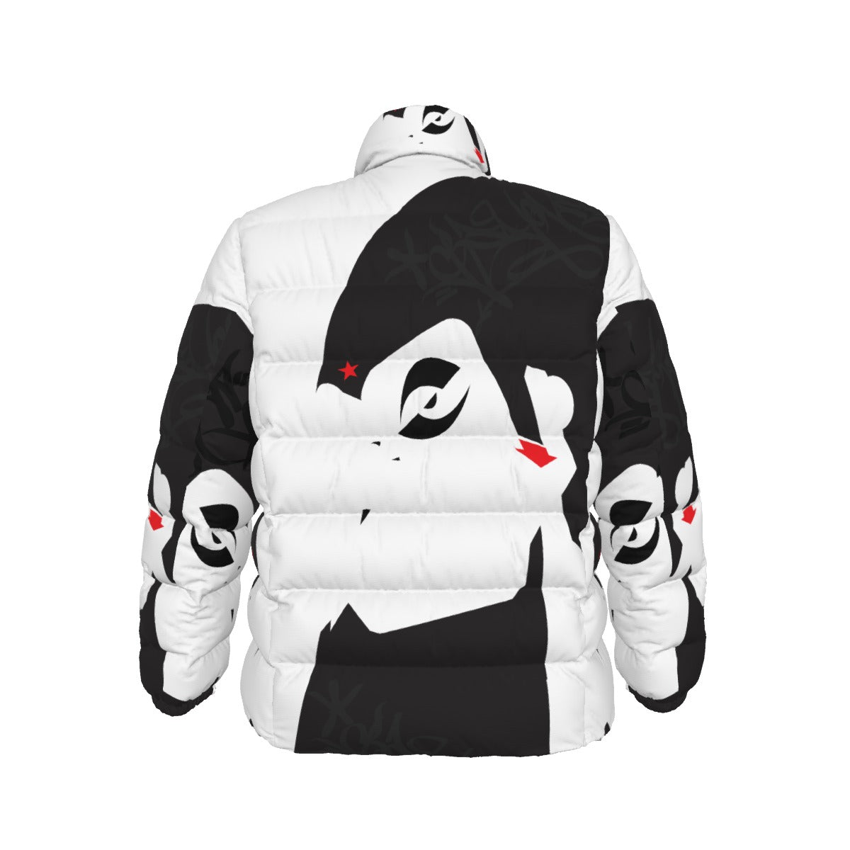 All-Over Print Unisex Stand collar slim down jacket