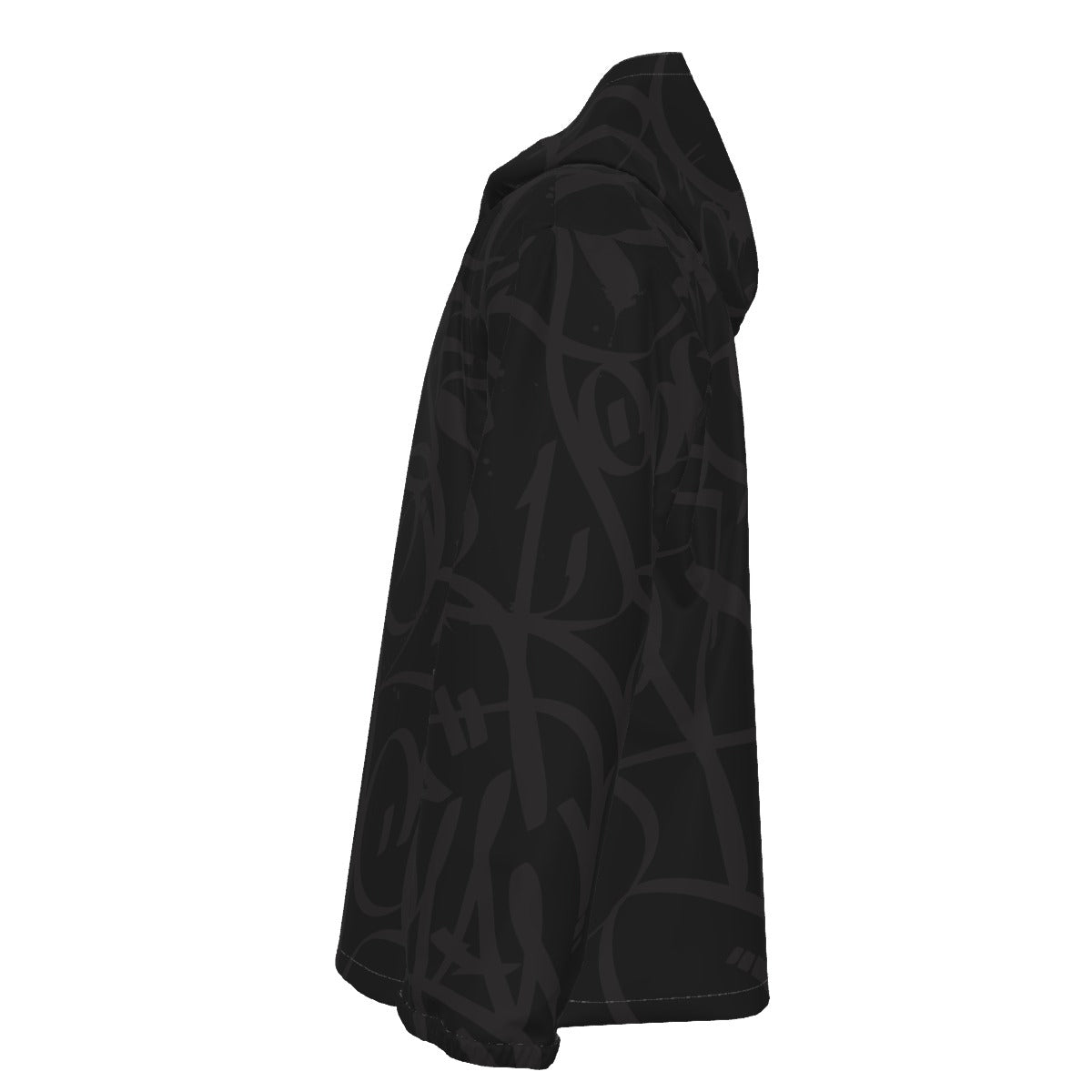 All-Over Print Men's Hooded Zipper Windproof Jacket