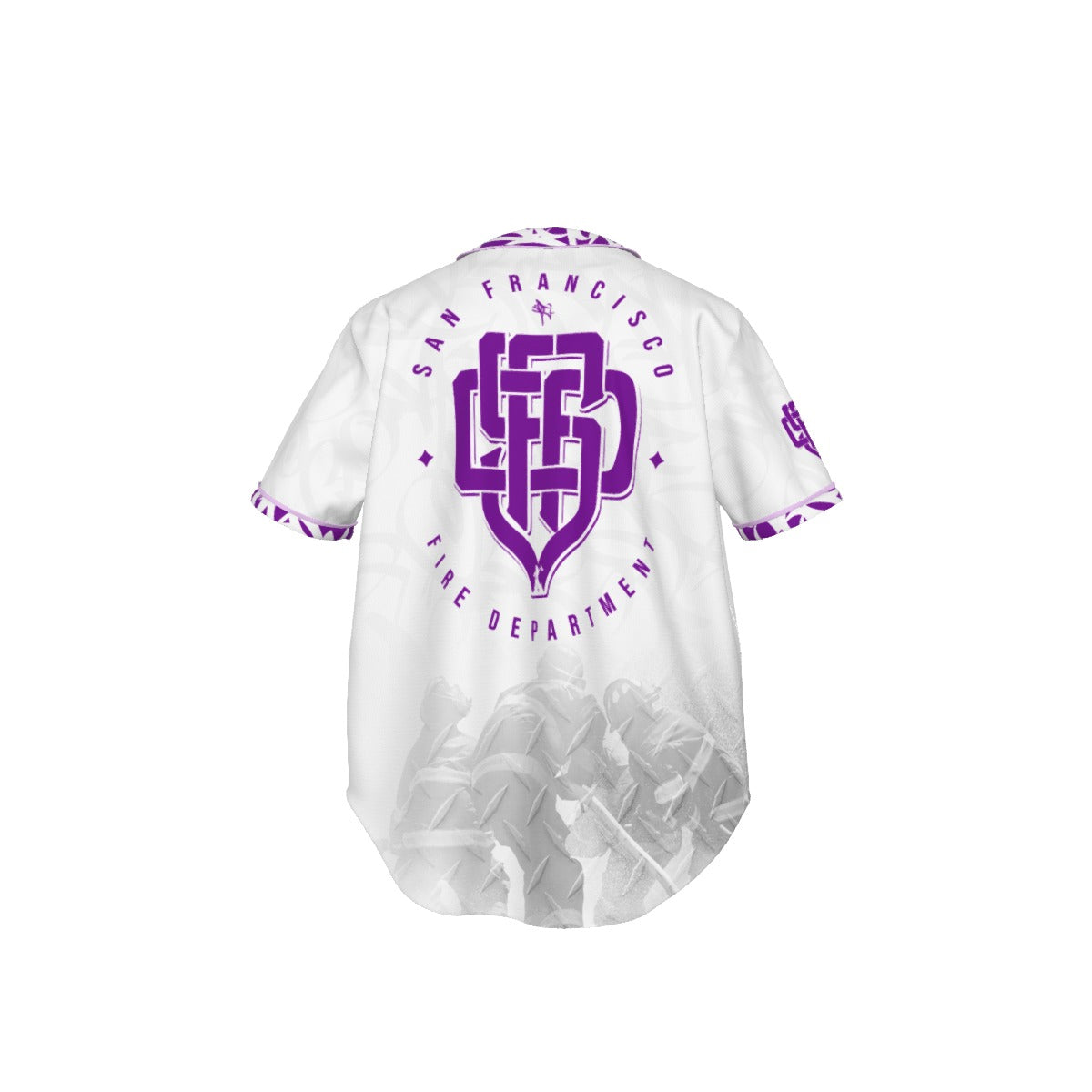 All-Over Print Men's Short Sleeve Baseball Jersey With Pinstripes
