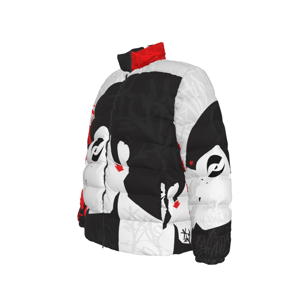 All-Over Print Unisex Stand collar slim down jacket