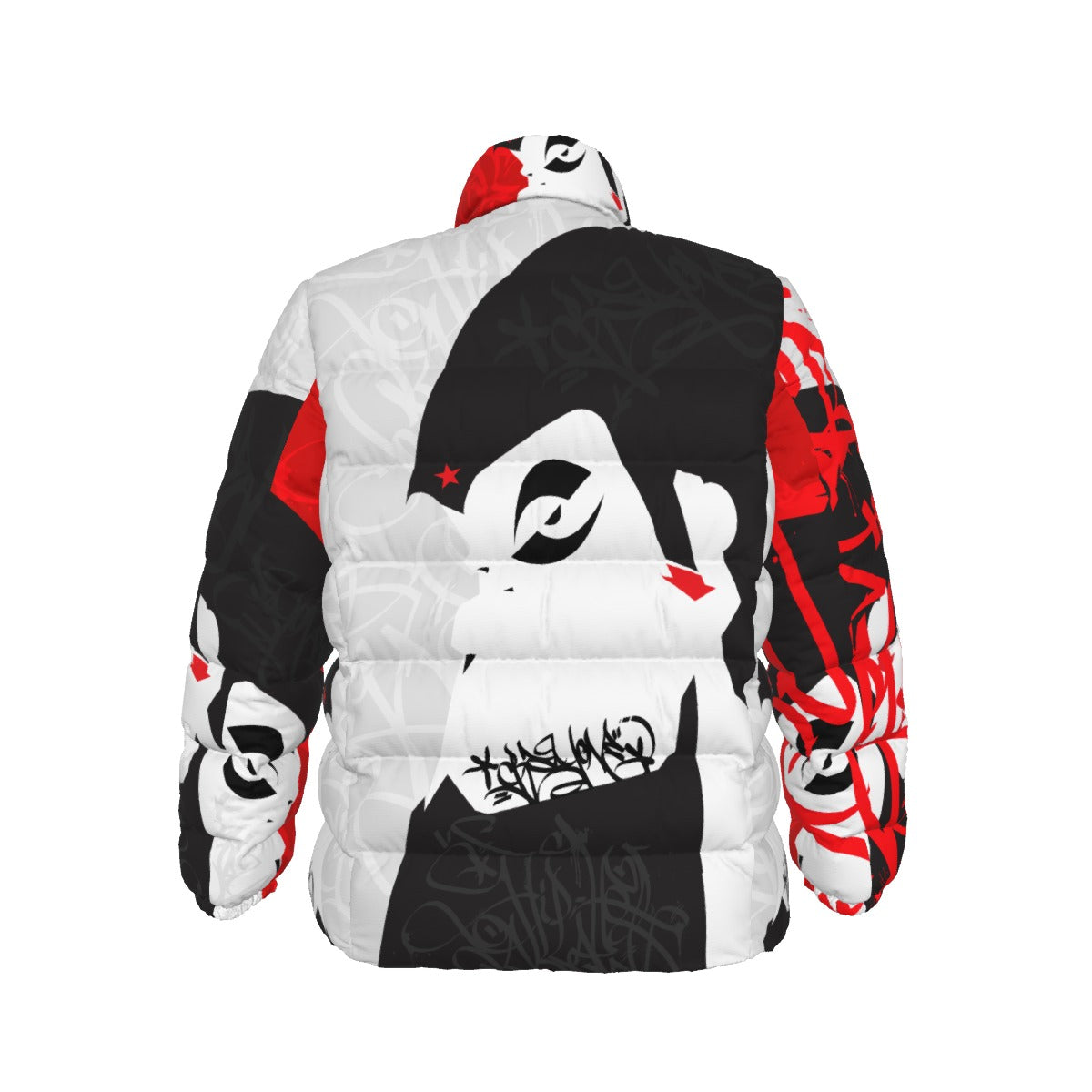 All-Over Print Unisex Stand collar slim down jacket