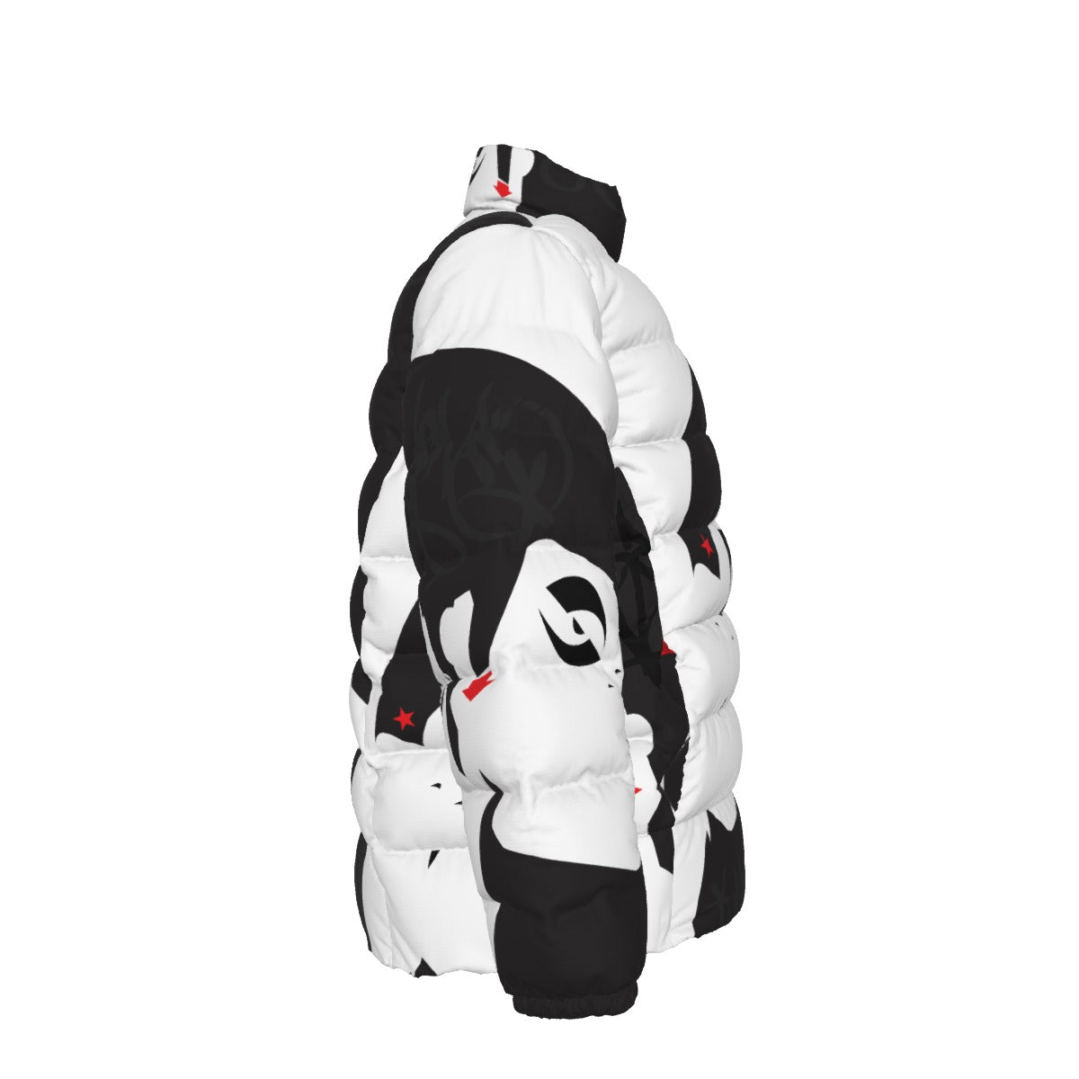 All-Over Print Unisex Stand collar slim down jacket
