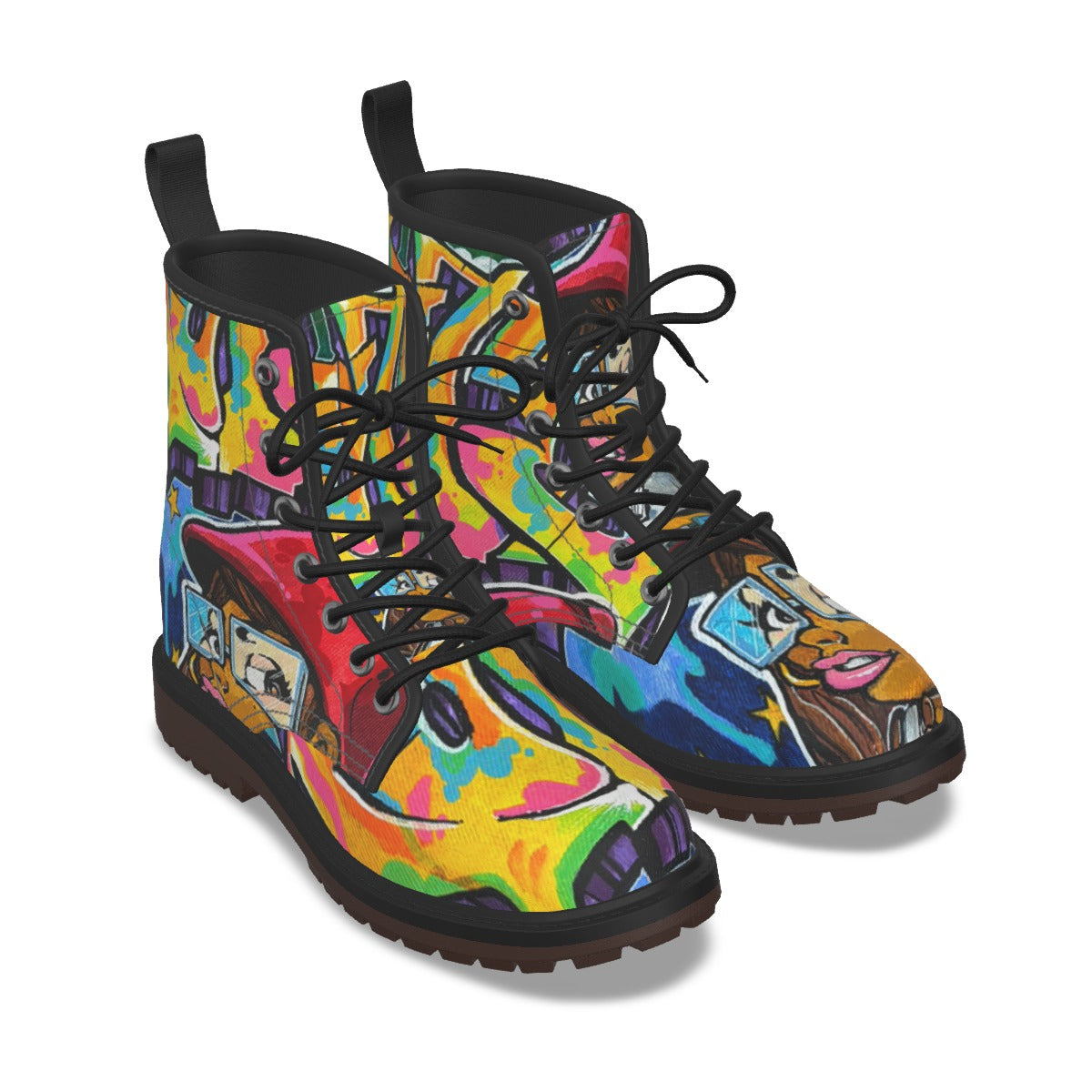 All-Over Print Men's Martin Short Boots