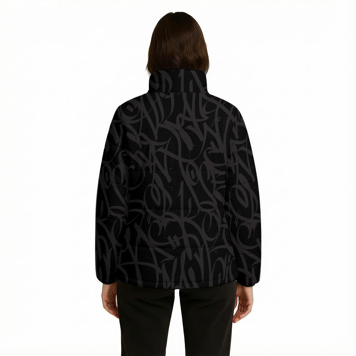 All Over Print Warm Quilted Polyester Jacket
