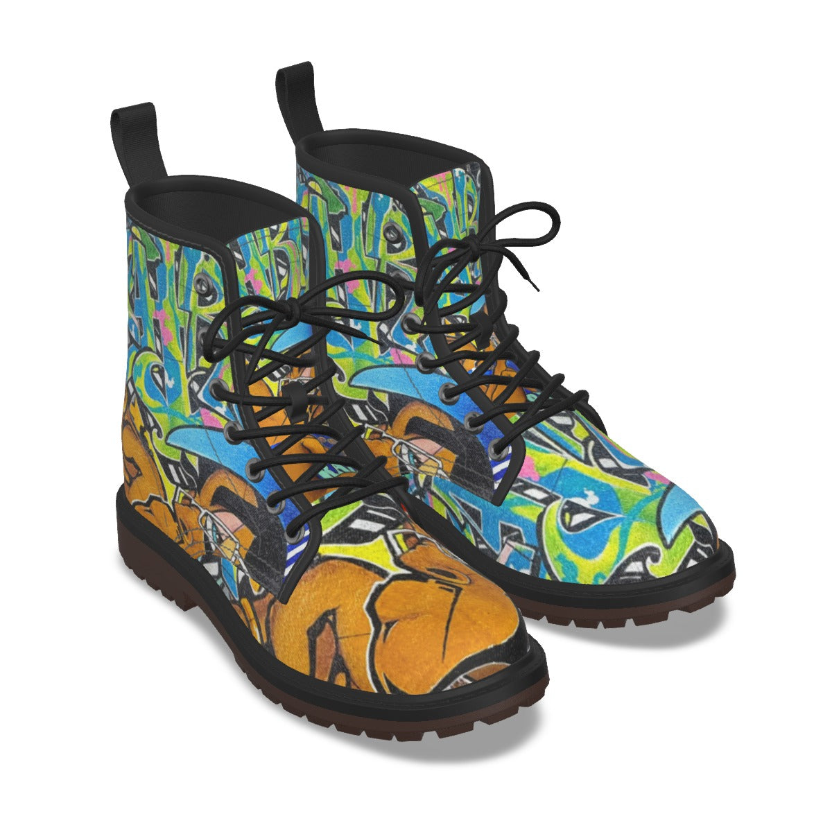 All-Over Print Men's Martin Short Boots
