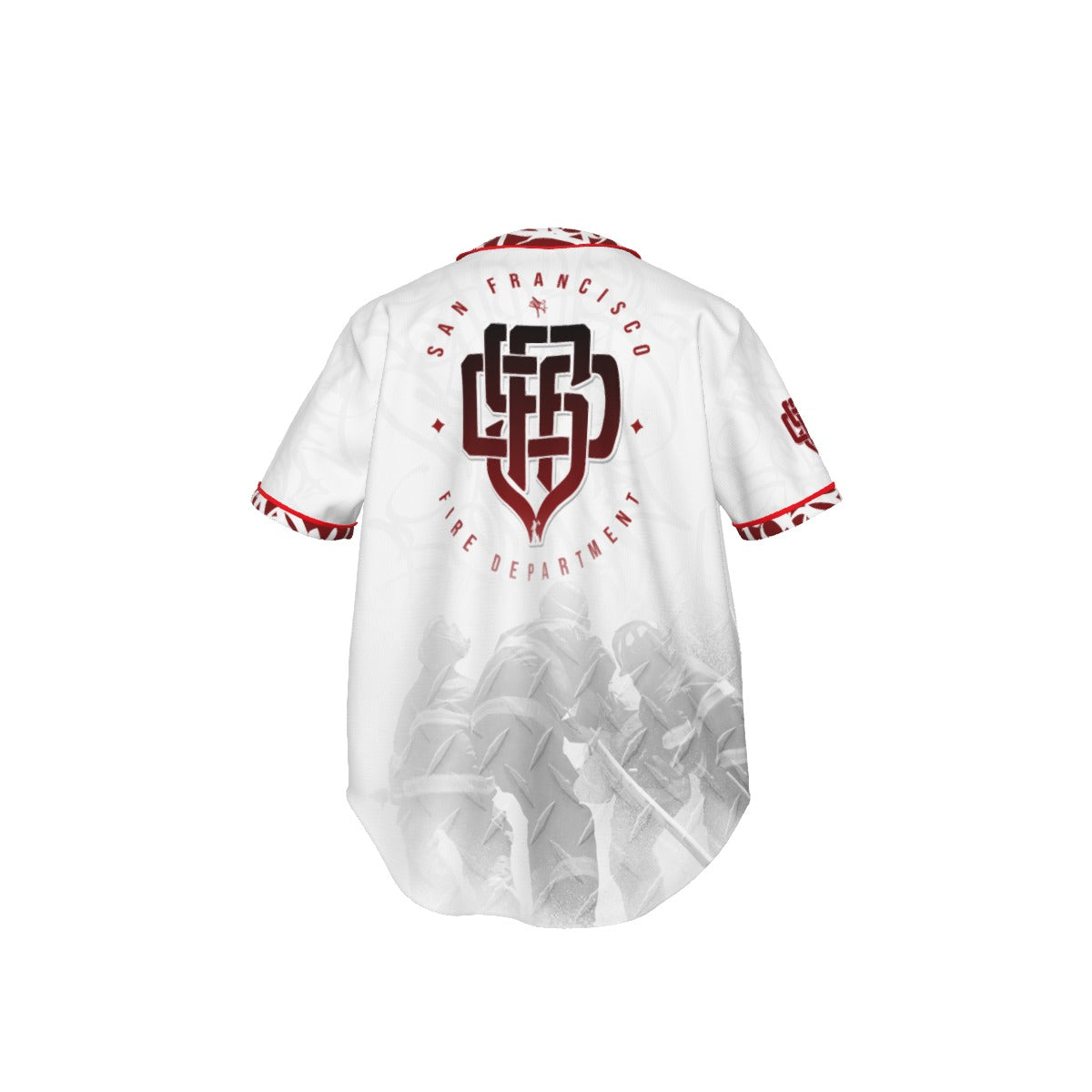 New SFFD Monogram Baseball Jersey (Red)