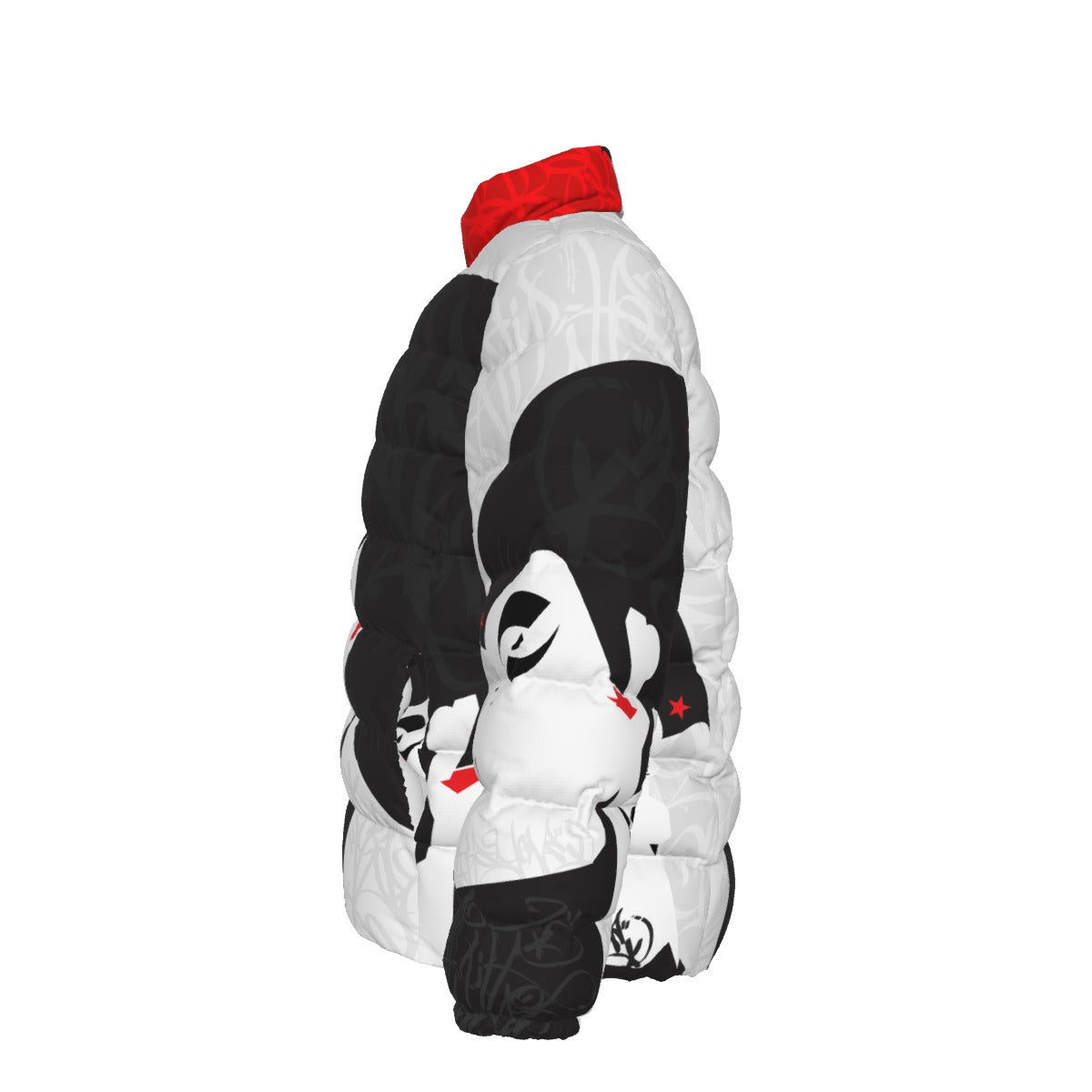 All-Over Print Unisex Stand collar slim down jacket