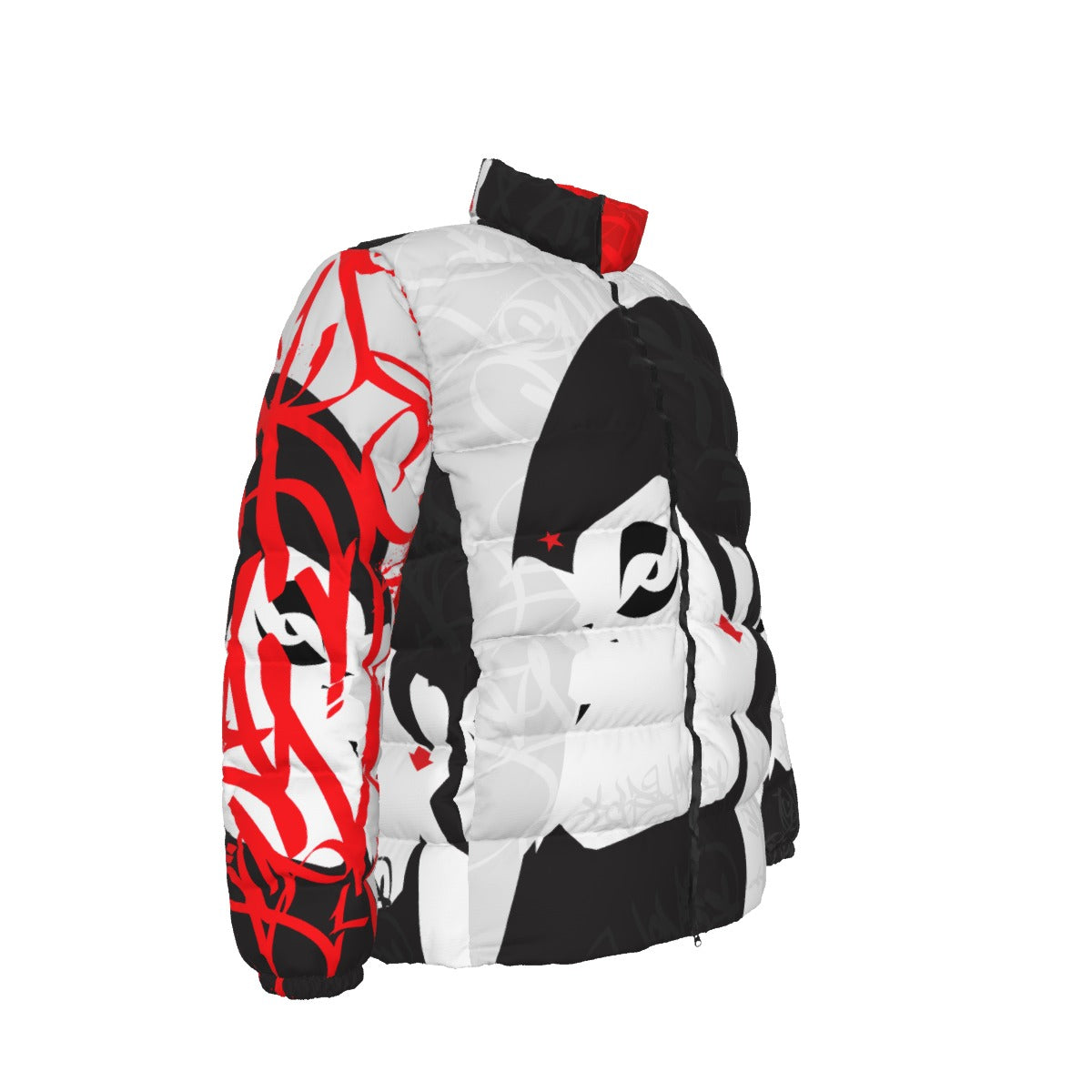 All-Over Print Unisex Stand collar slim down jacket