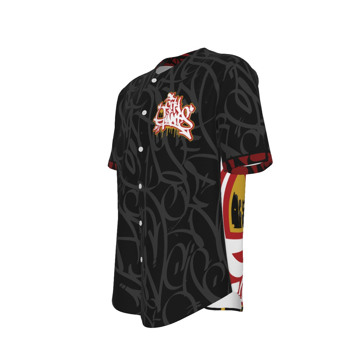 City of Giants Short Sleeve Baseball Jersey (Black-001)