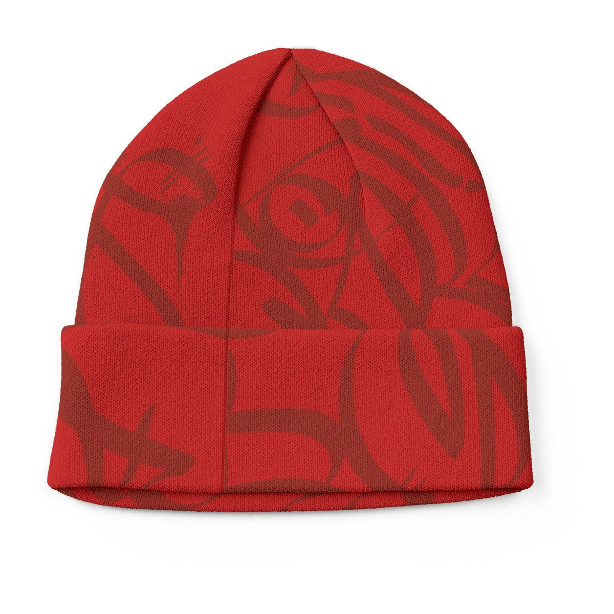 Red Red Beanie - All Over Tag 001