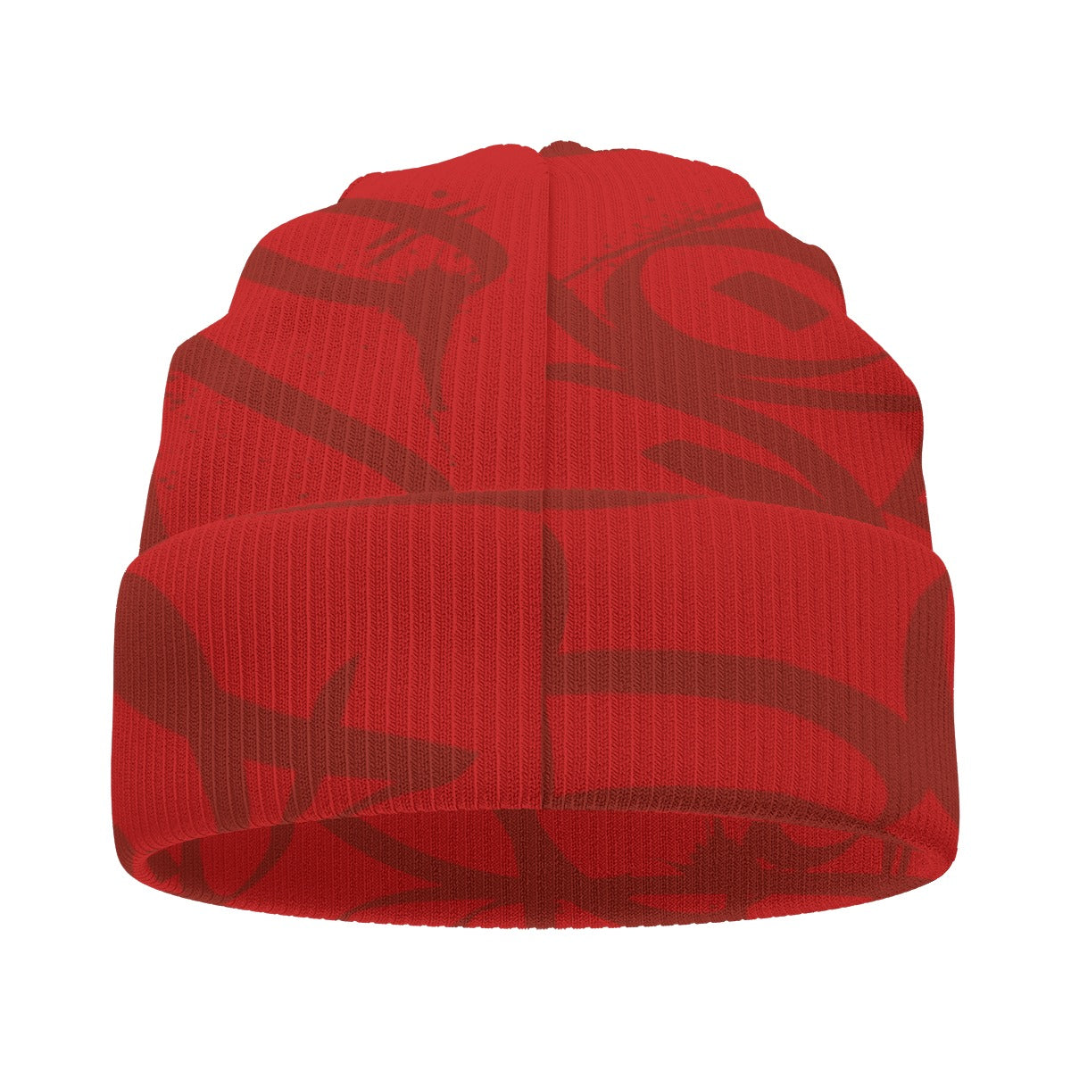 Red Red Beanie - All Over Tag 001