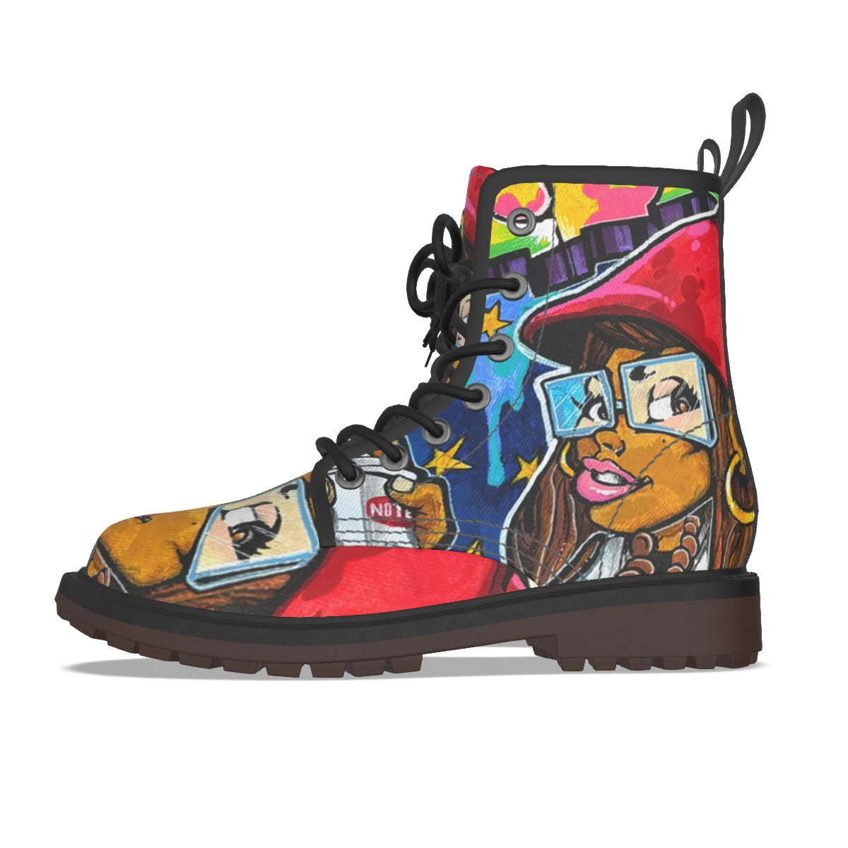 All-Over Print Men's Martin Short Boots