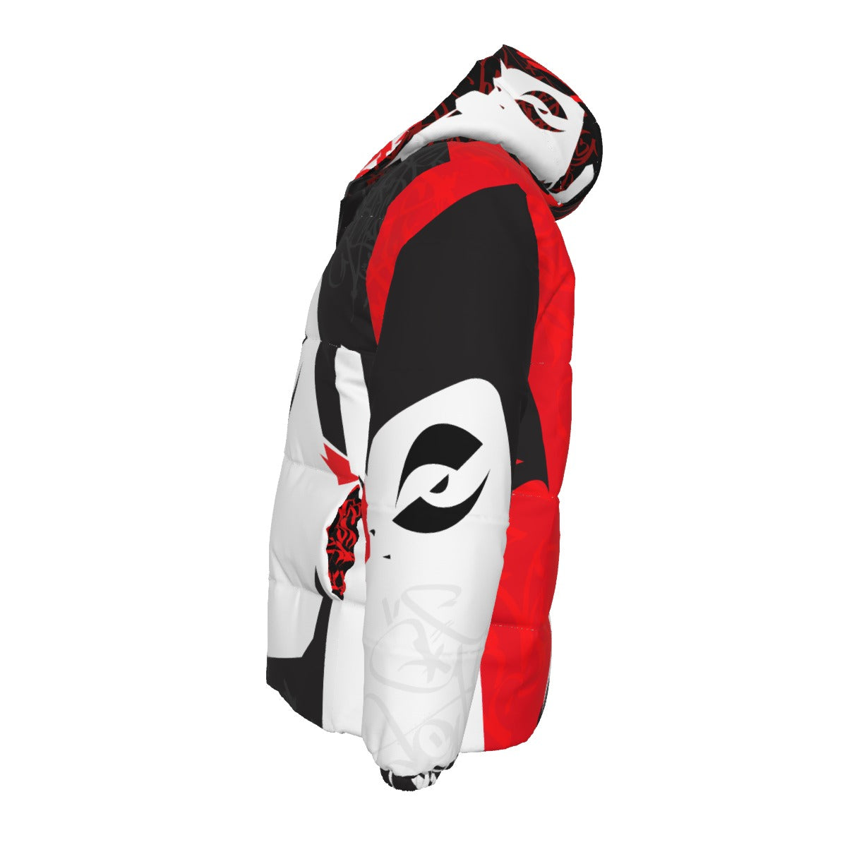 Crayone B-boy Downlow Jacket (Red Black White) - 001