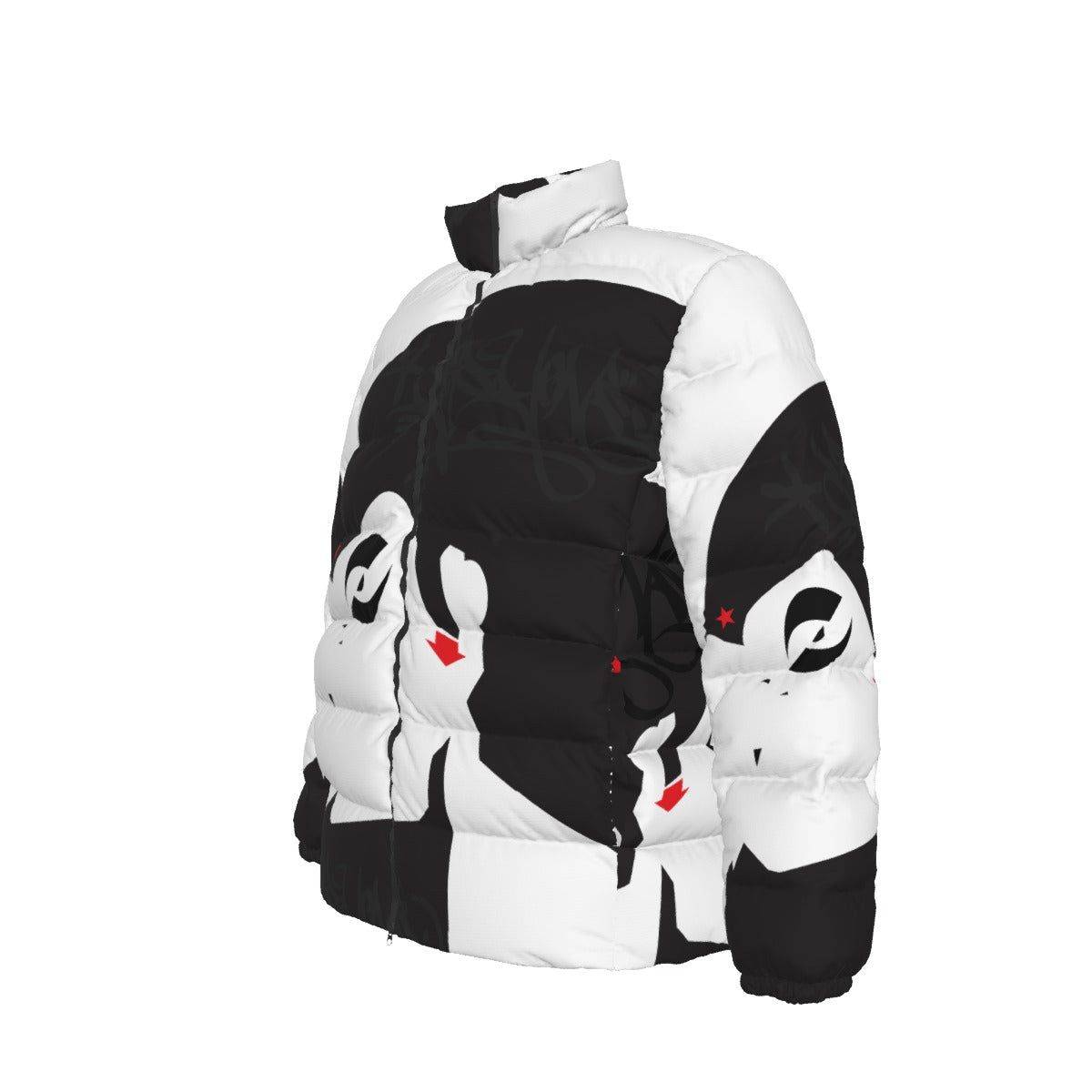 All-Over Print Unisex Stand collar slim down jacket