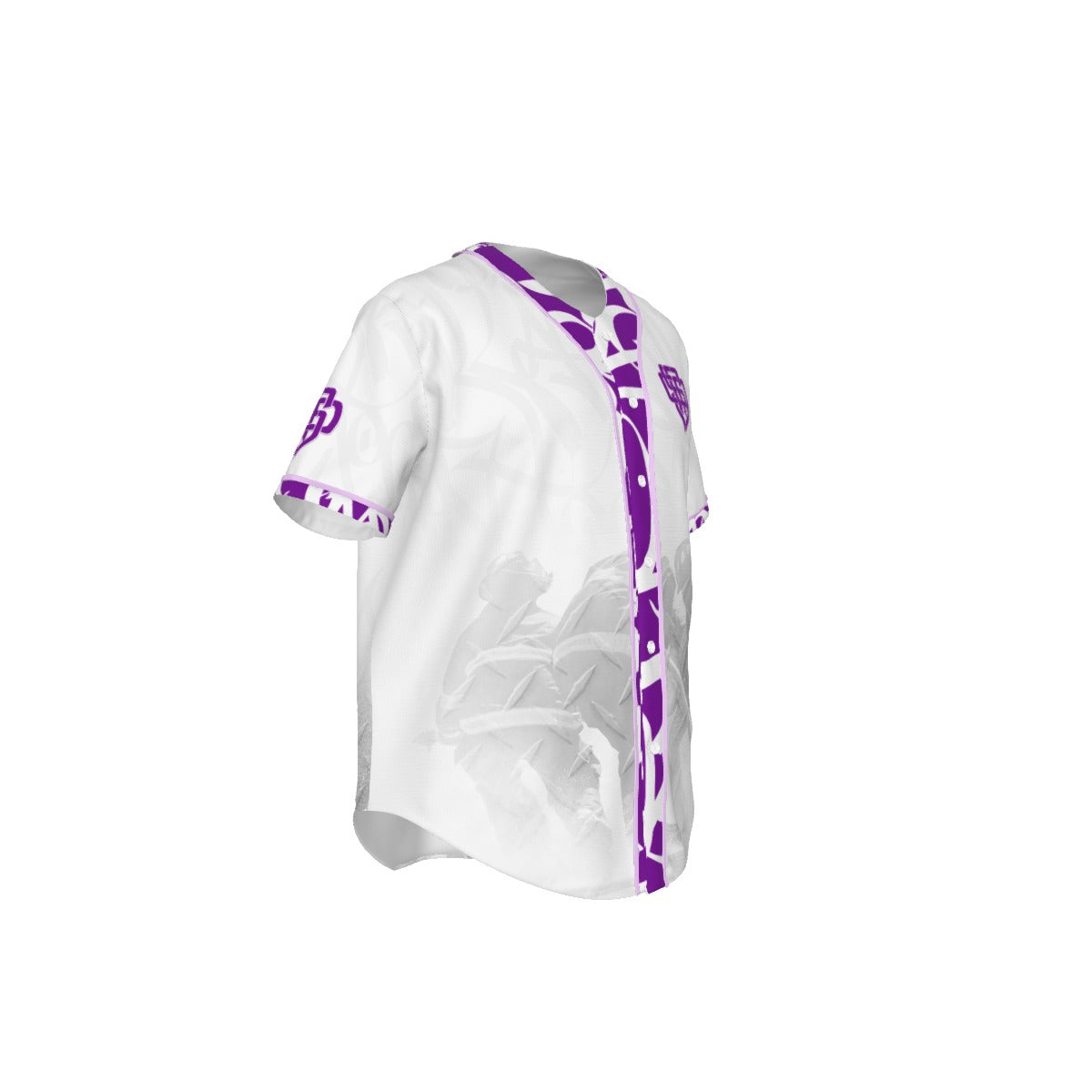 All-Over Print Men's Short Sleeve Baseball Jersey With Pinstripes