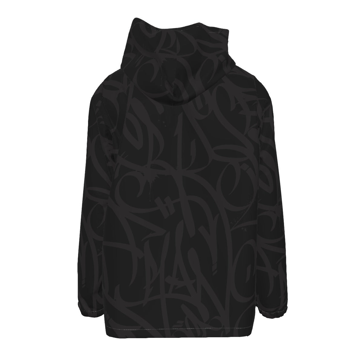 All-Over Print Men's Hooded Zipper Windproof Jacket