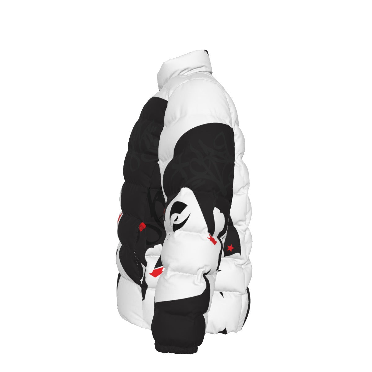 All-Over Print Unisex Stand collar slim down jacket