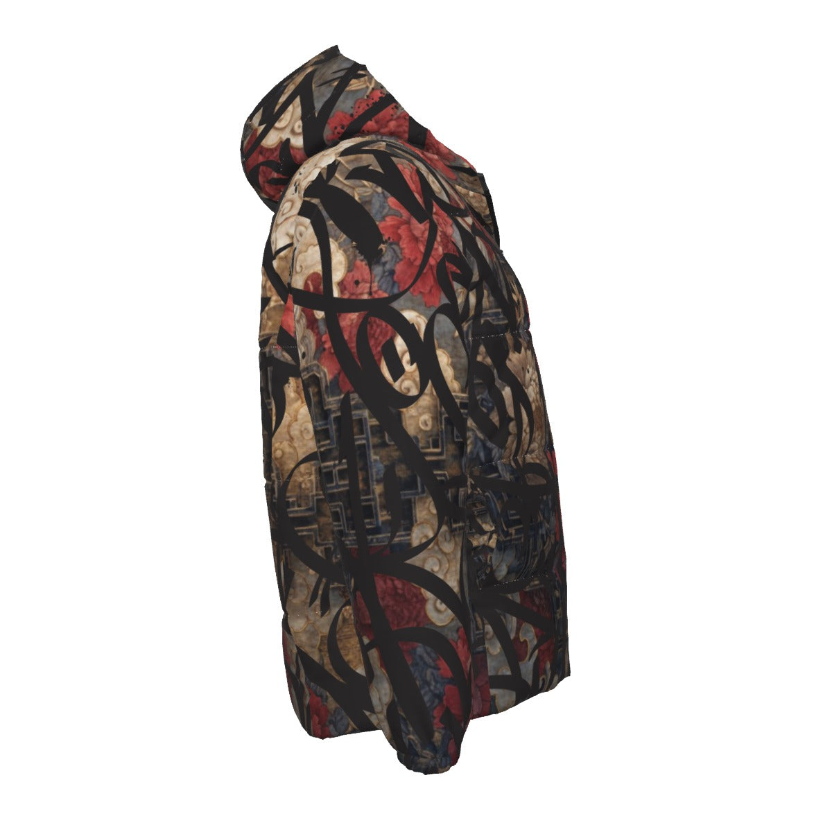 BAY CONNECT BIG BLACK TAGS OVER DARK ROSE DOWNLOW JACKET