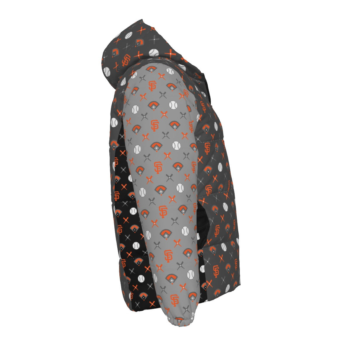 GIANTS PATTERN ON DOWNLOW PUFFER JACKET - 002