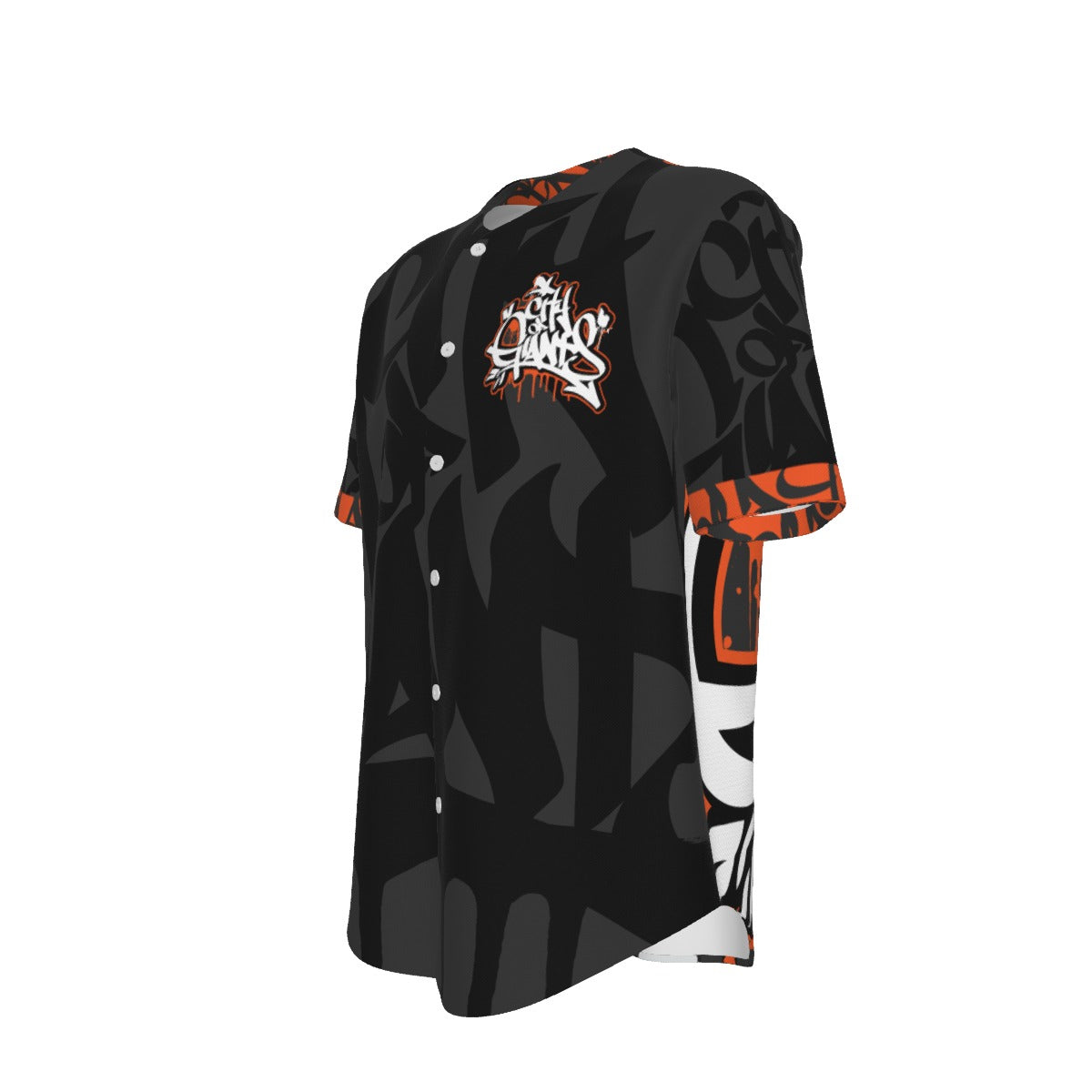 City of Giants Short Sleeve Baseball Jersey (Black-002)