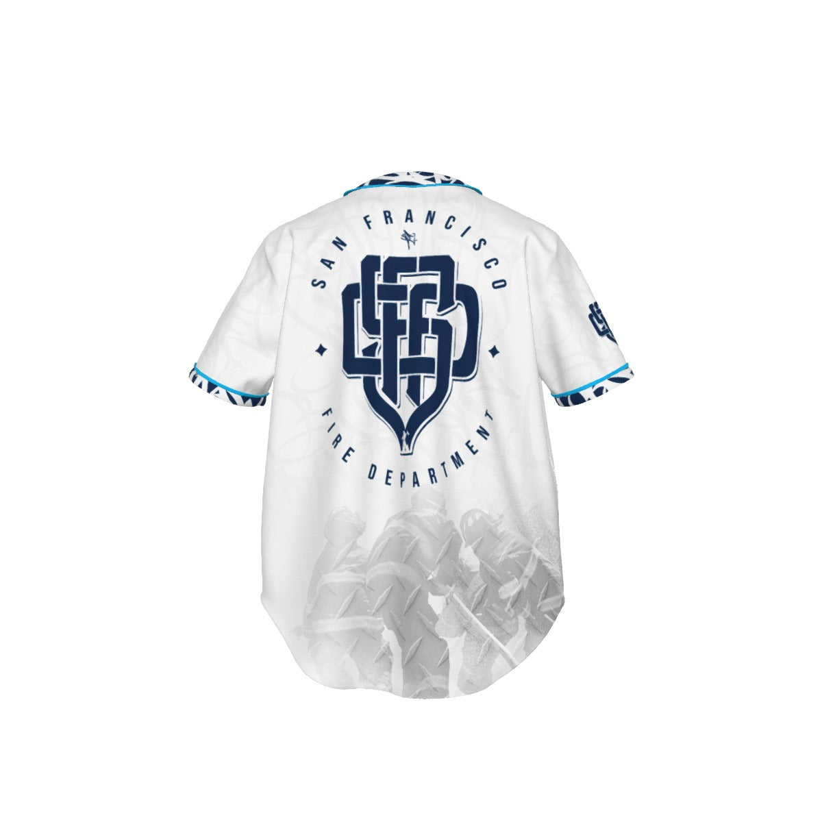 New SFFD Monogram Baseball Jersey (Blue)