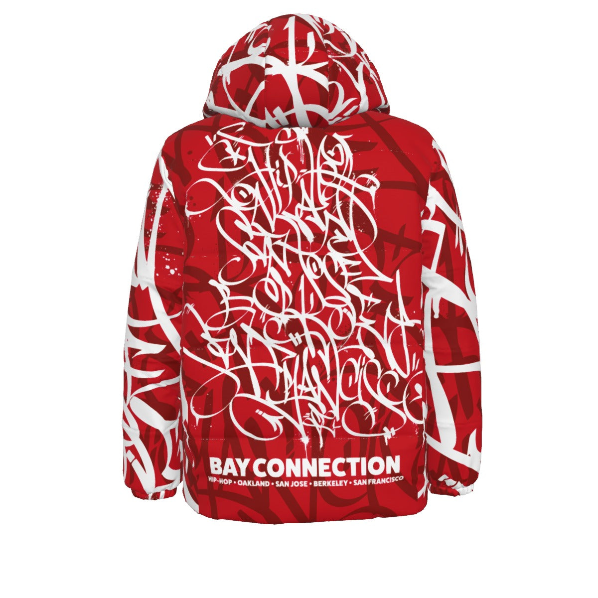 BAY CONNECT PUFFER JACKET (White over Red w/ Shadow) - 001