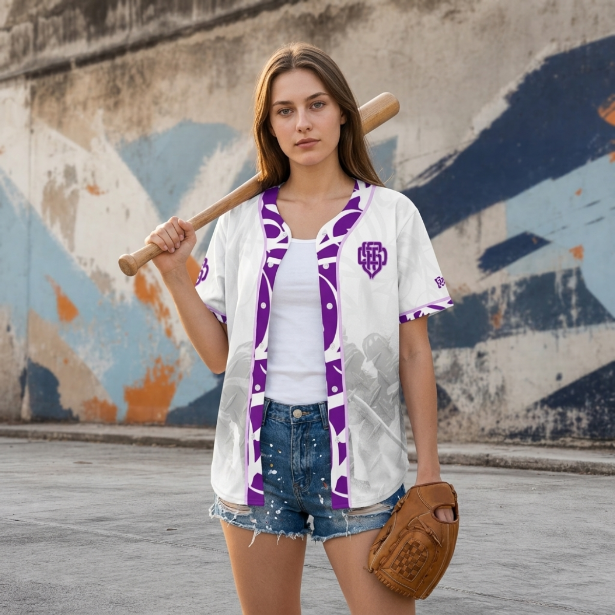 All-Over Print Men's Short Sleeve Baseball Jersey With Pinstripes