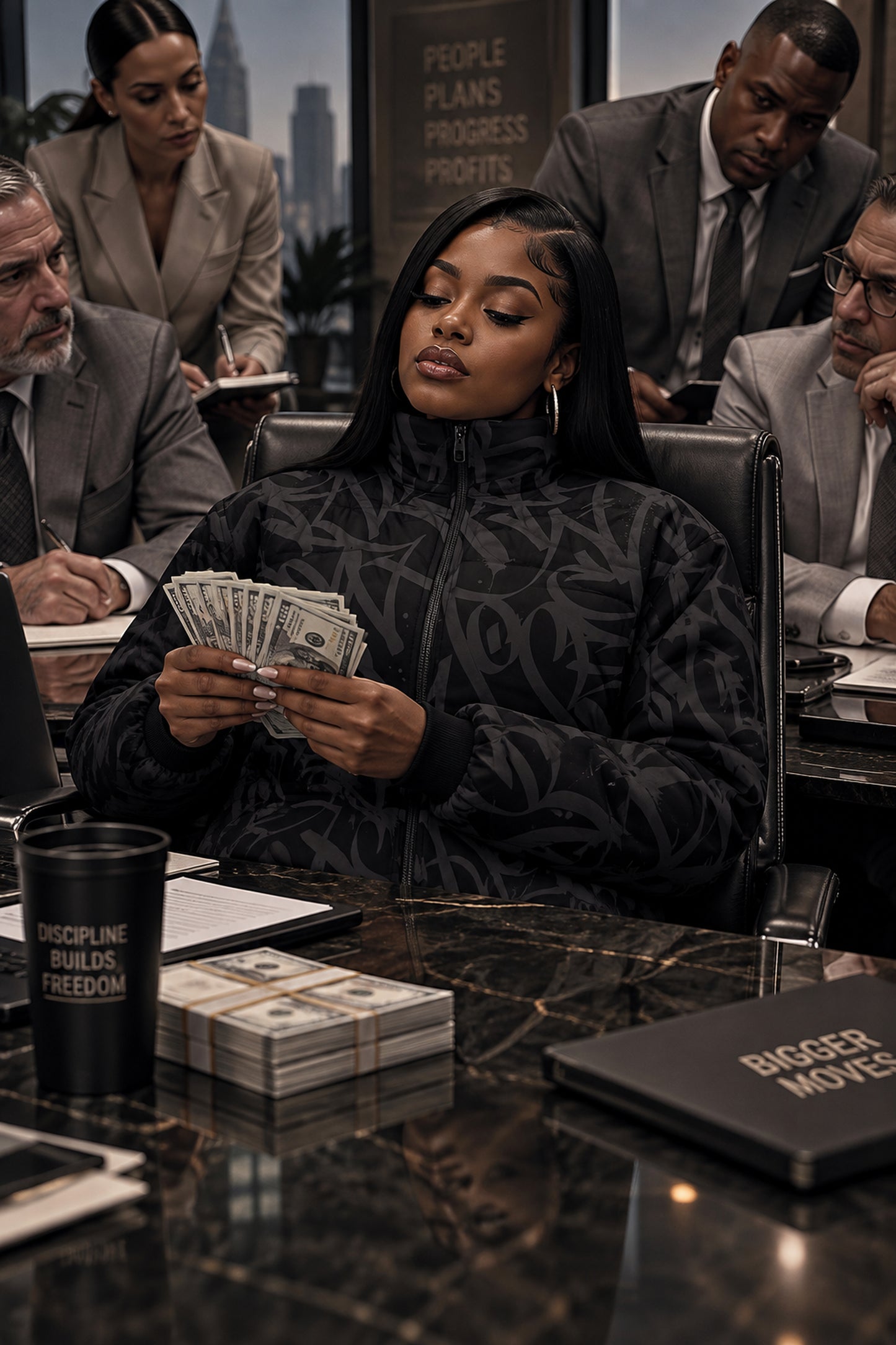 Bay Connection Black Black Warm Quilted Jacket 006
