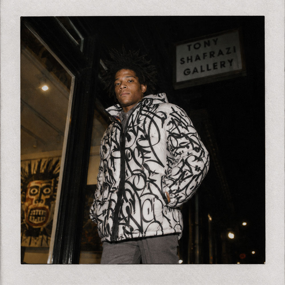 BAY CONNECT PUFFER JACKET (BLACK OVER WHITE)