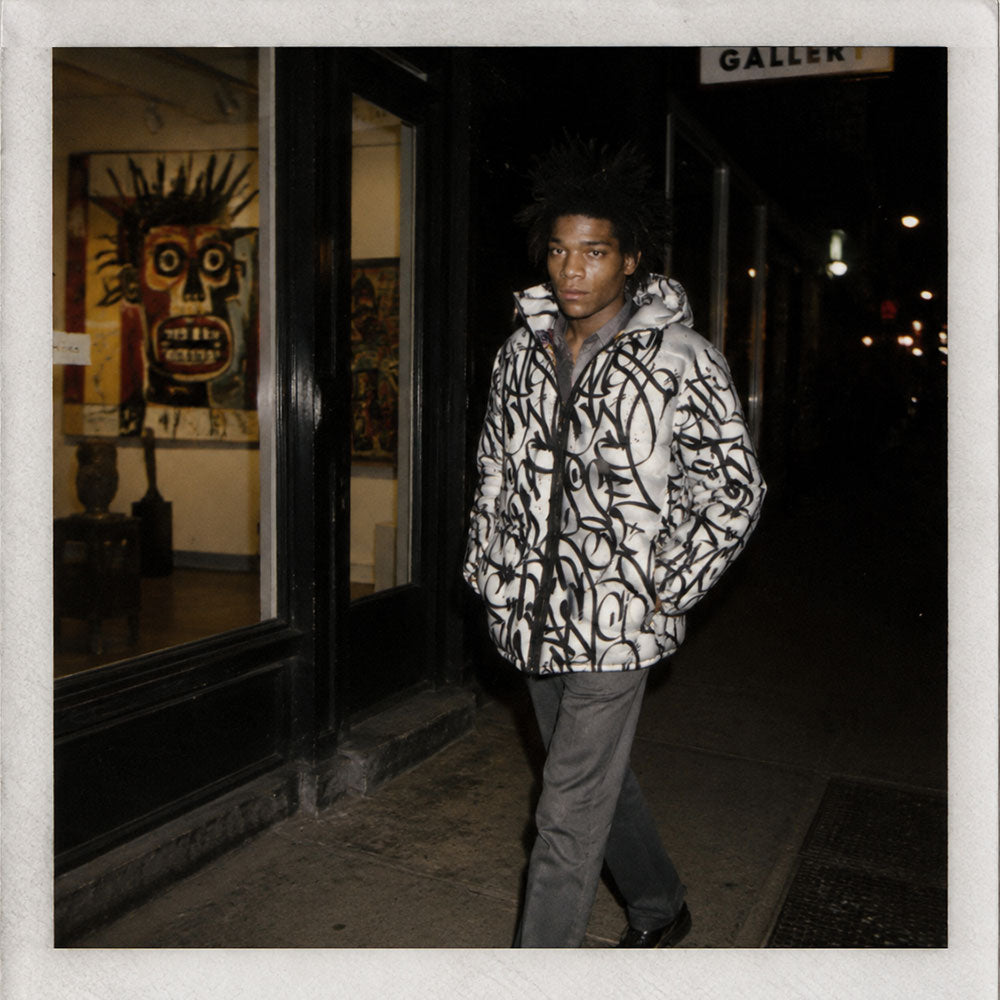 BAY CONNECT PUFFER JACKET (BLACK OVER WHITE)