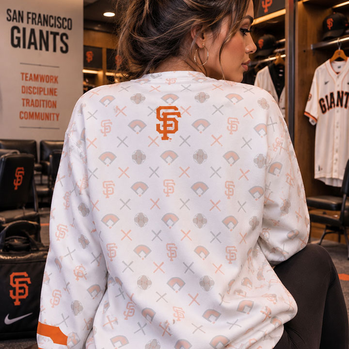 GIANTS HEAVY FLEECED OUT WHITE SWEATSHIRT - 002