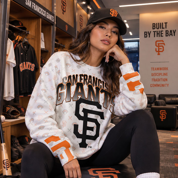 GIANTS HEAVY FLEECED OUT WHITE SWEATSHIRT - 002