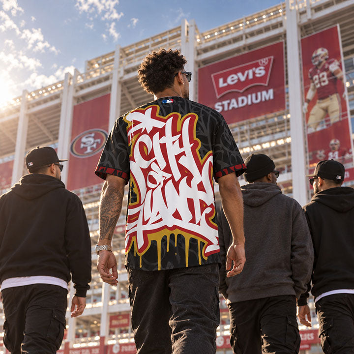 CITY OF GIANTS X BAY CONNECT BLACK 49ER JERSEY