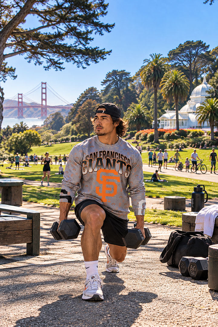 GIANTS HEAVY FLEECED OUT GRAY SWEATSHIRT - 001