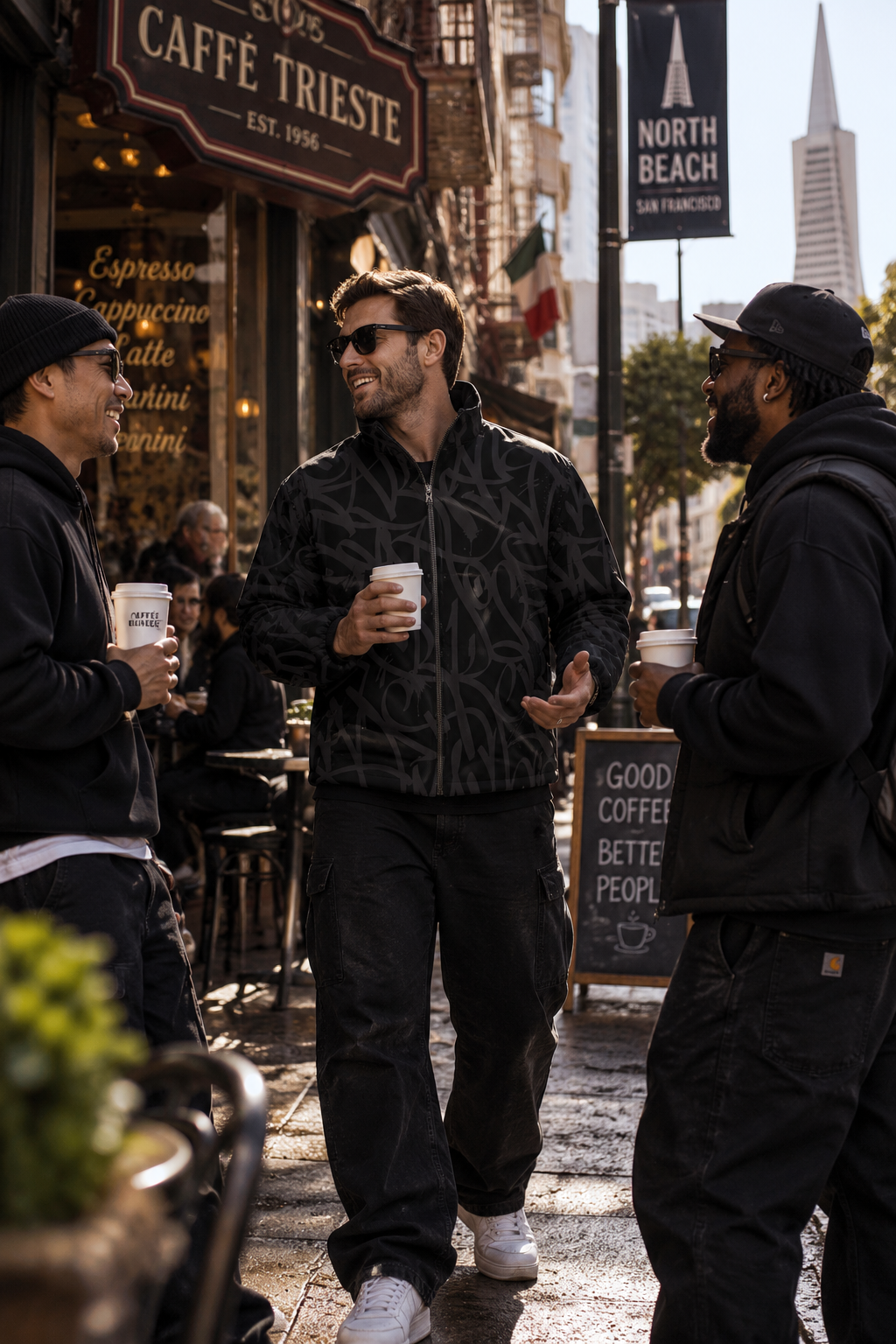 Bay Connection Black Black Warm Quilted Jacket 006