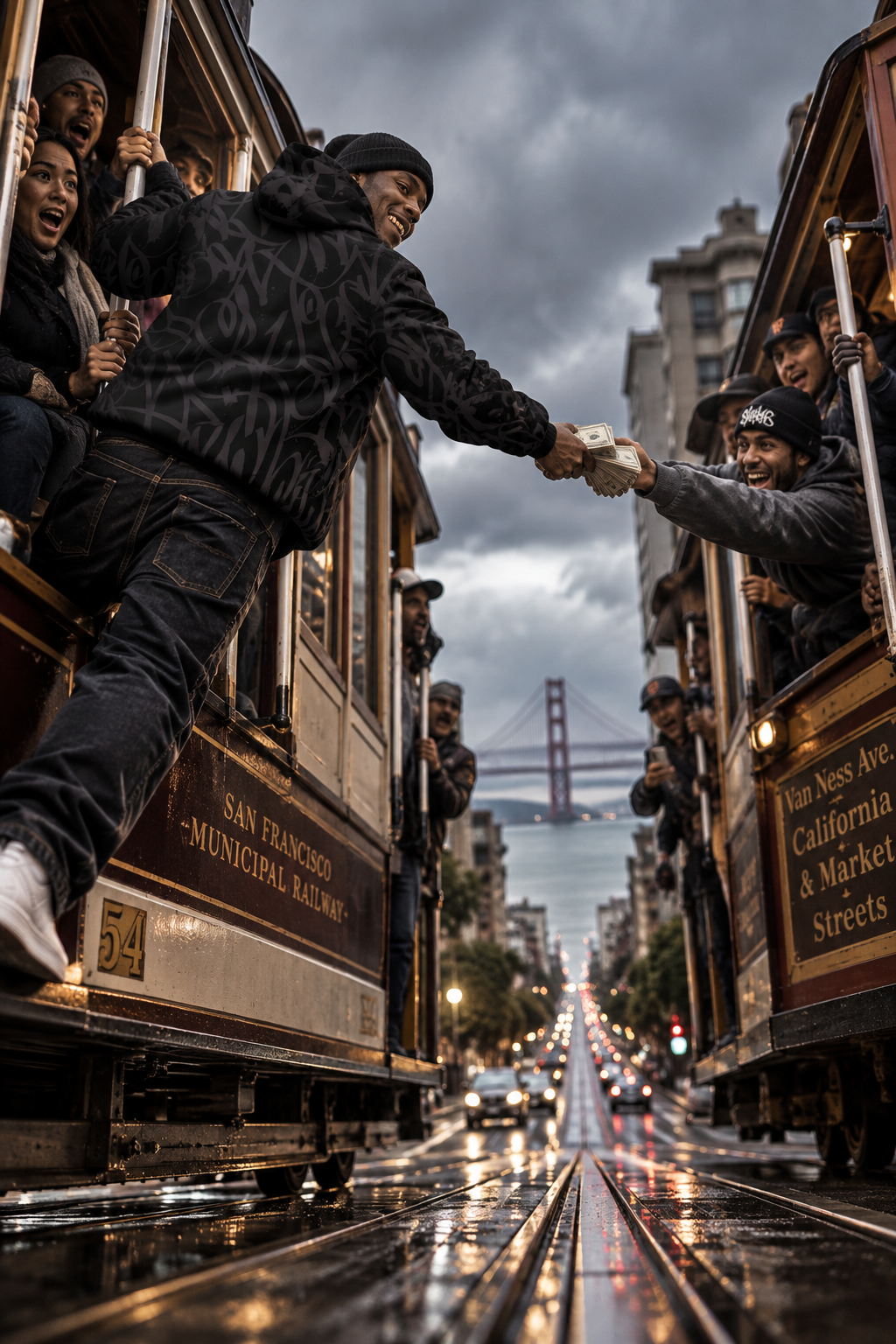 Bay Connection Black Black Hooded Zipper WindProof Jacket 004