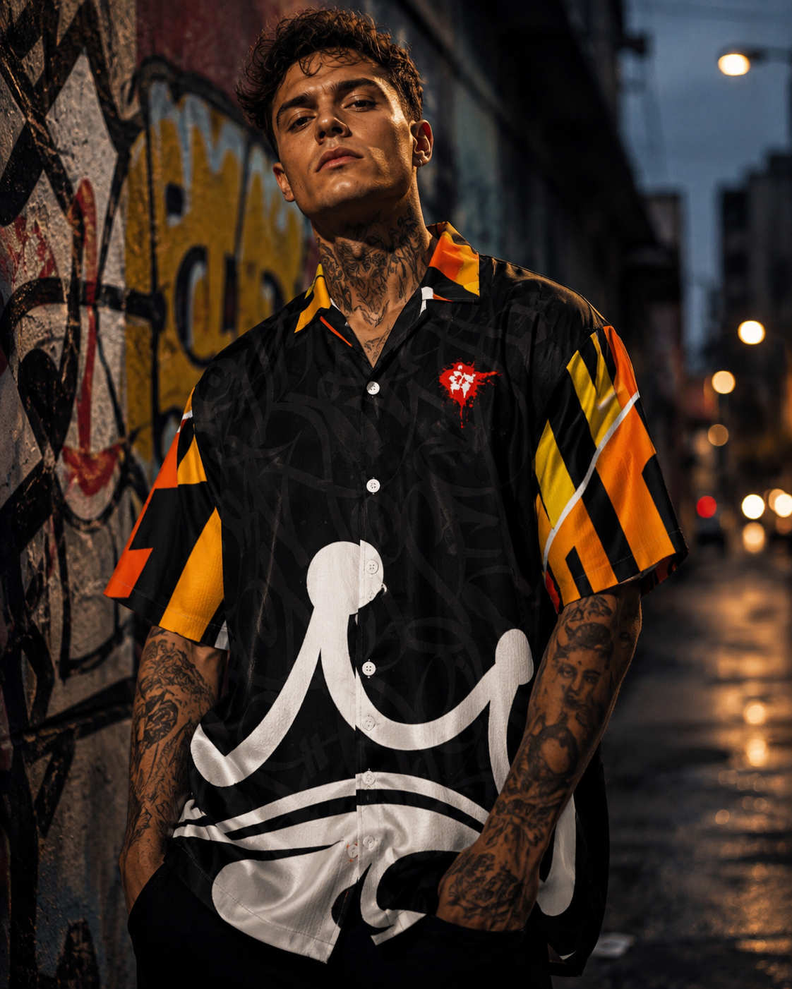 BEACH STREET  Hawaiian Collar Shirt -001