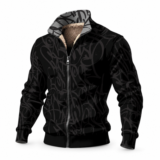 Bay Connection Black Black Thick Knit Fleece Jacket 005
