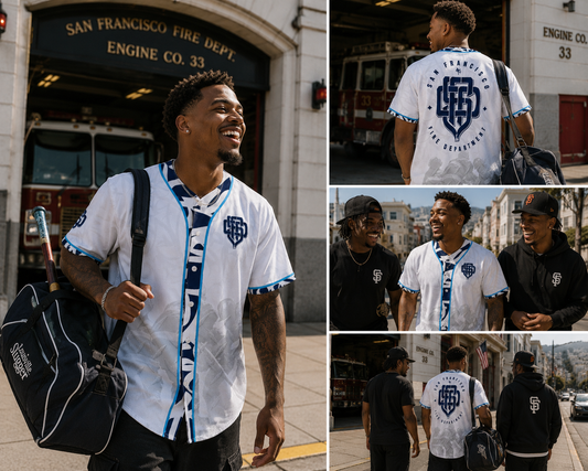 New SFFD Monogram Baseball Jersey (Blue)