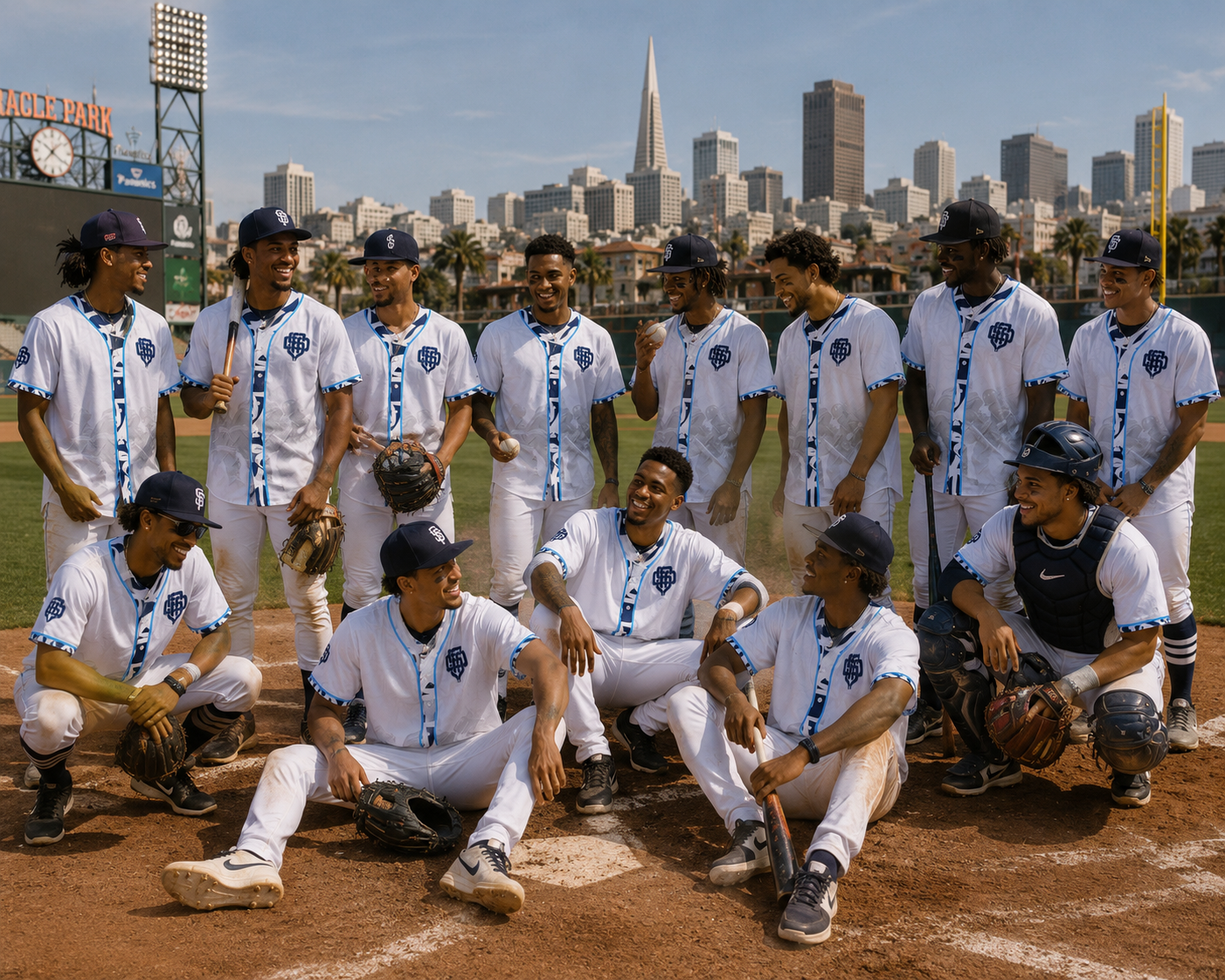 New SFFD Monogram Baseball Jersey (Blue)