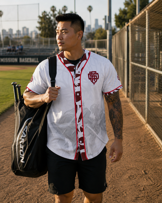 New SFFD Monogram Baseball Jersey (Red)