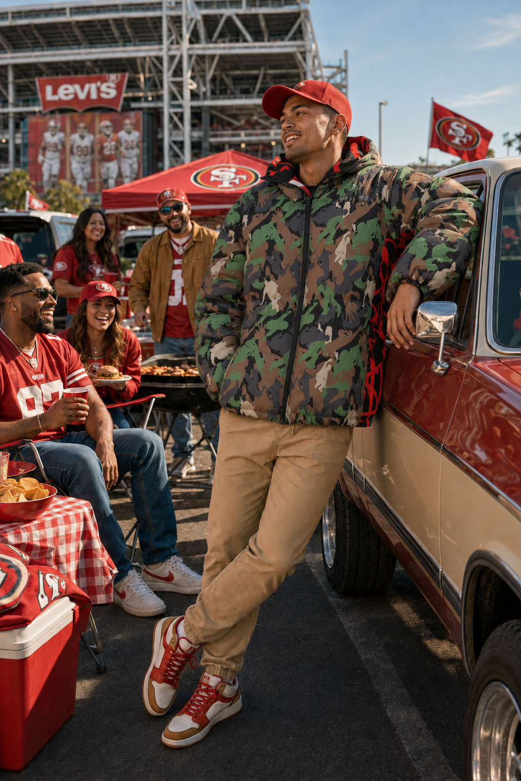 4 ELEMENTS CAMO JACKET (Red & Black)