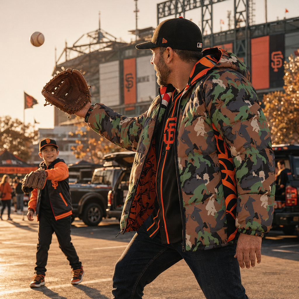 4 ELEMENTS CAMO JACKET (Orange & Black)