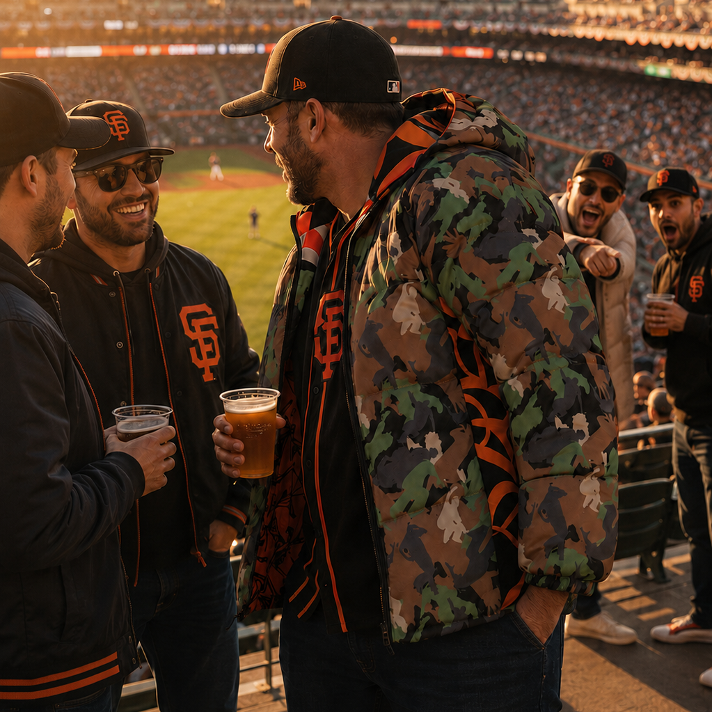 4 ELEMENTS CAMO JACKET (Orange & Black)