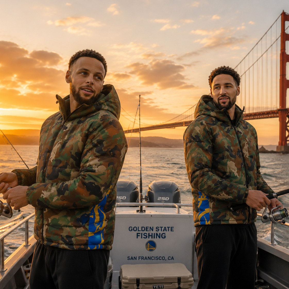 4 ELEMENTS CAMO JACKET (Blue and Yellow)