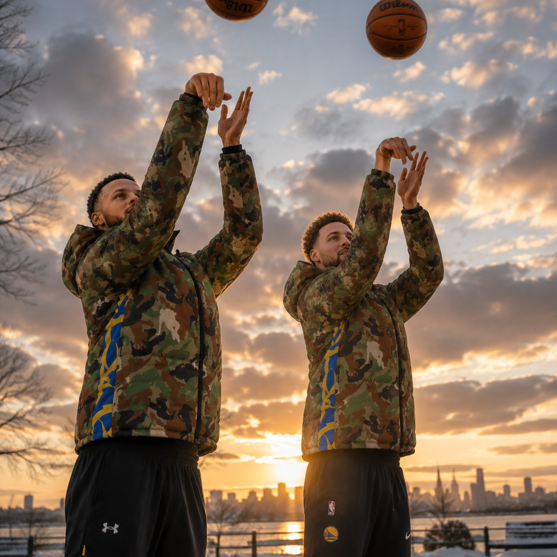 4 ELEMENTS CAMO JACKET (Blue and Yellow)