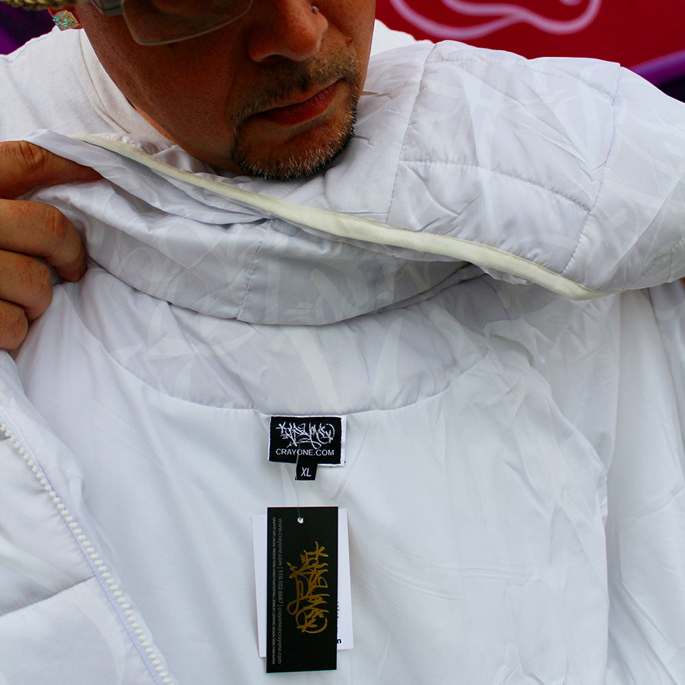 BAY CONNECT PUFFER JACKET (White over White) - 002