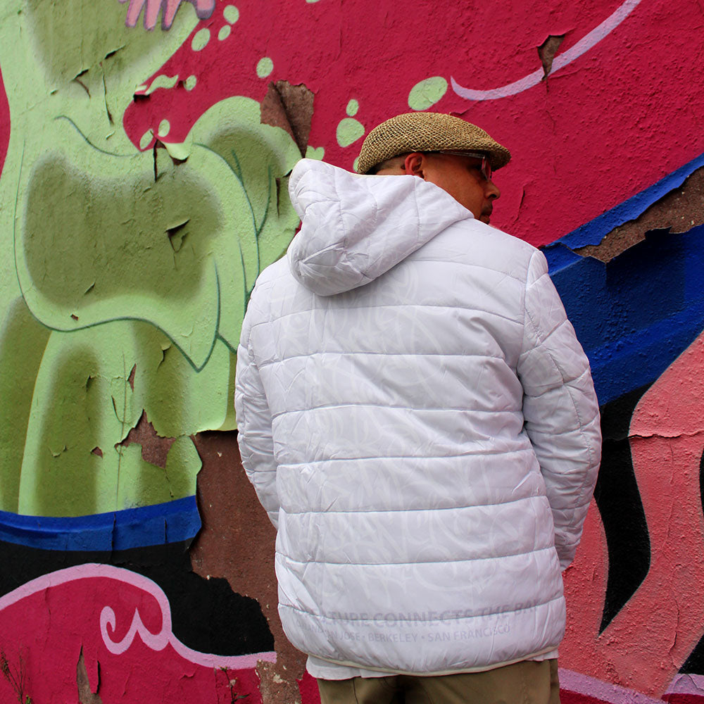 BAY CONNECT PUFFER JACKET (White over White) - 002